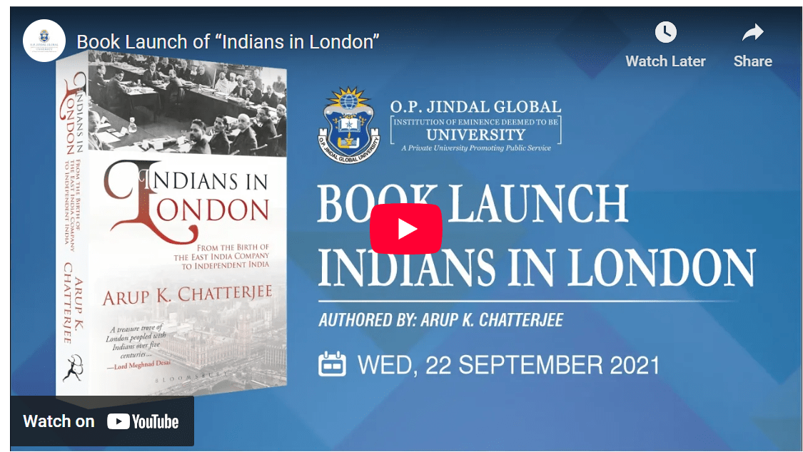 “Indians in London Book” Launch: A Testament to Arup K. Chatterjee’s Standing as a Cultural Historian