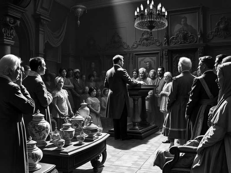 Auctioneers in 18th-century White Town of Calcutta